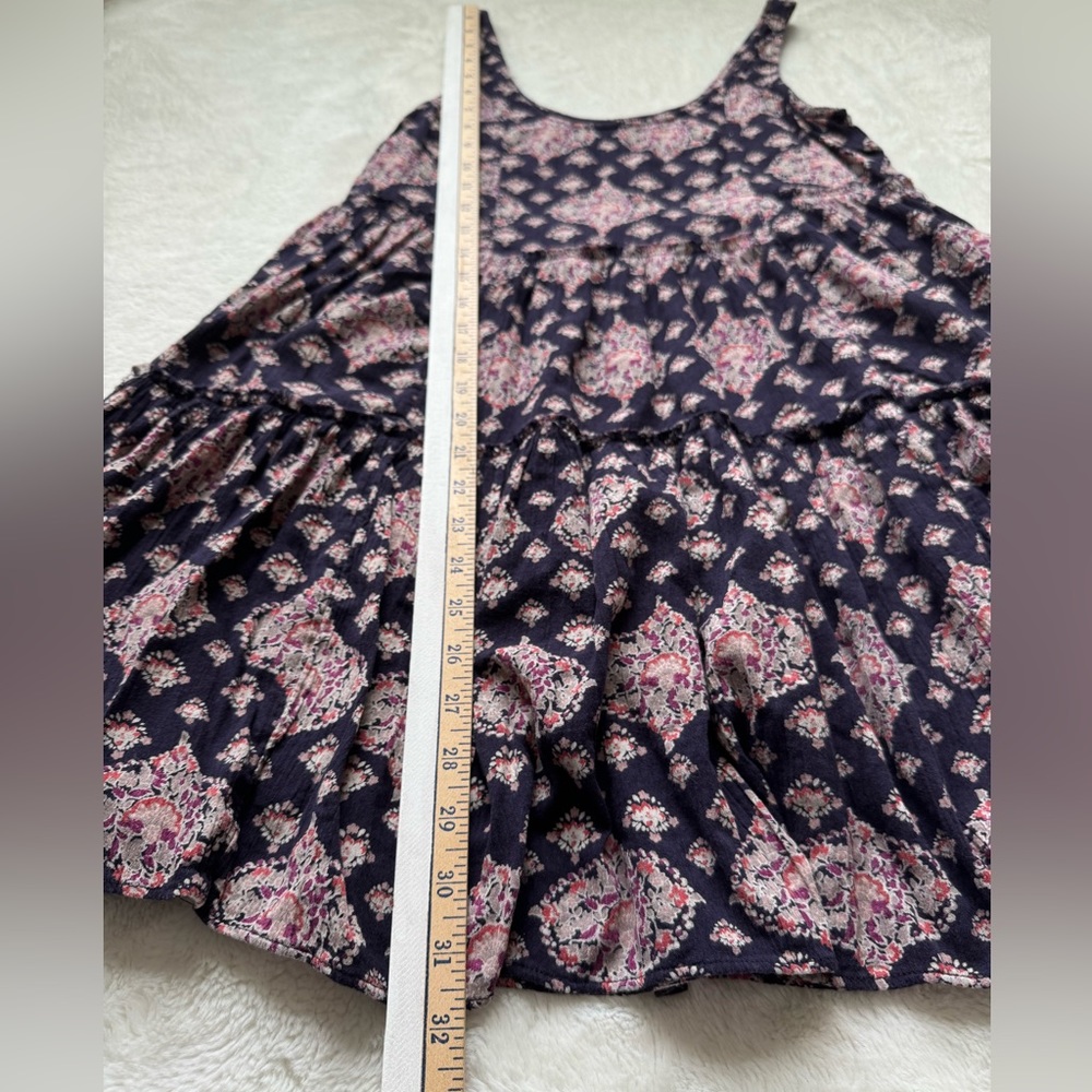 American Eagle Outfitters Purple Flowy Mini‎ Dress Women Small Bohemian Beach - Picture 8 of 10
